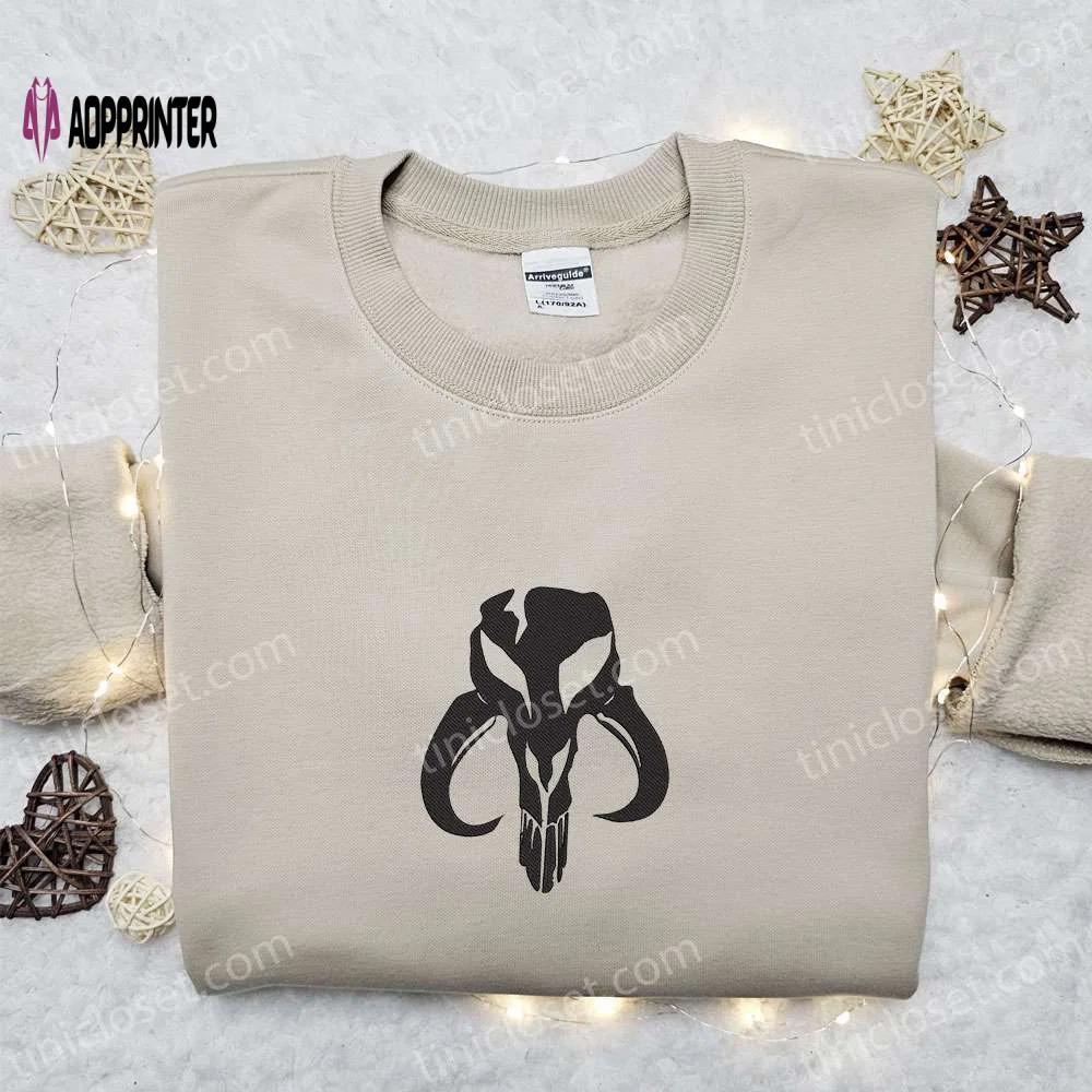 The mandalorian embroidered hoodie & star wars shirt: best gift ideas this is the way Embroidered Shirt