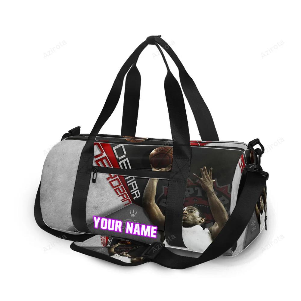 Toronto raptors demar derozan4 personalized name travel bag gym bag 2394 Travel Bag