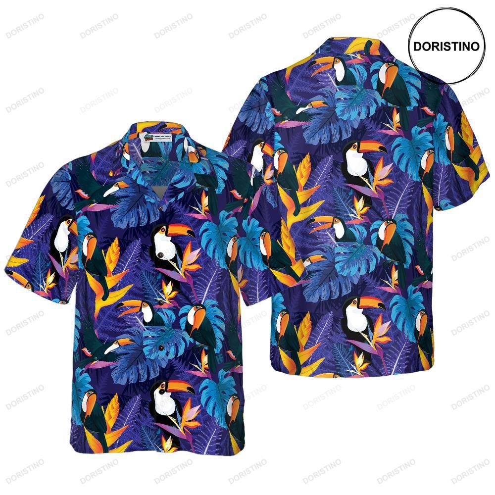 Toucan birds tropical leaves v1 hawaiian shirt Hawaii Shirt Shorts & Flip Flops