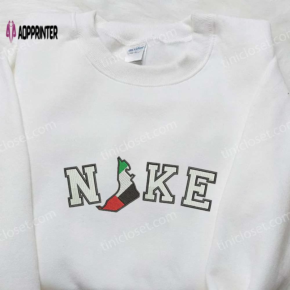 Uea x nike embroidered hoodie & shirt: best family gift nike inspired design Embroidered Shirt