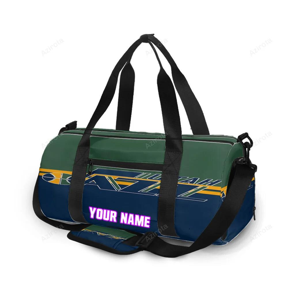 Utah jazz emblem v3 personalized name travel bag gym bag 2486 Travel Bag