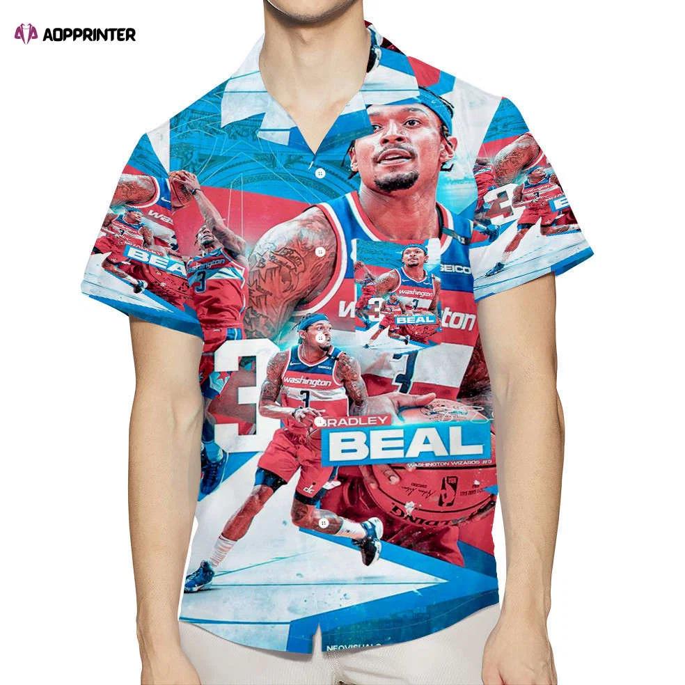 Washington wizards bradley beal2 3d all over print summer beach hawaiian shirt gift men women gift men women with pocket Hawaii Shirt