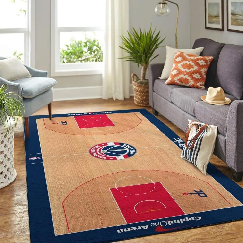 Washington wizards court area rug nba carpet living room regtangle carpet Rectangle Rug