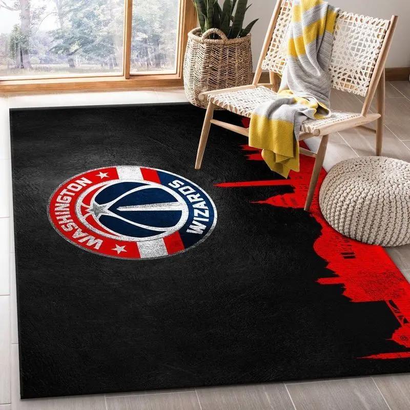 Washington wizards nba 1 area rug living room bedroom rug regtangle carpet Rectangle Rug