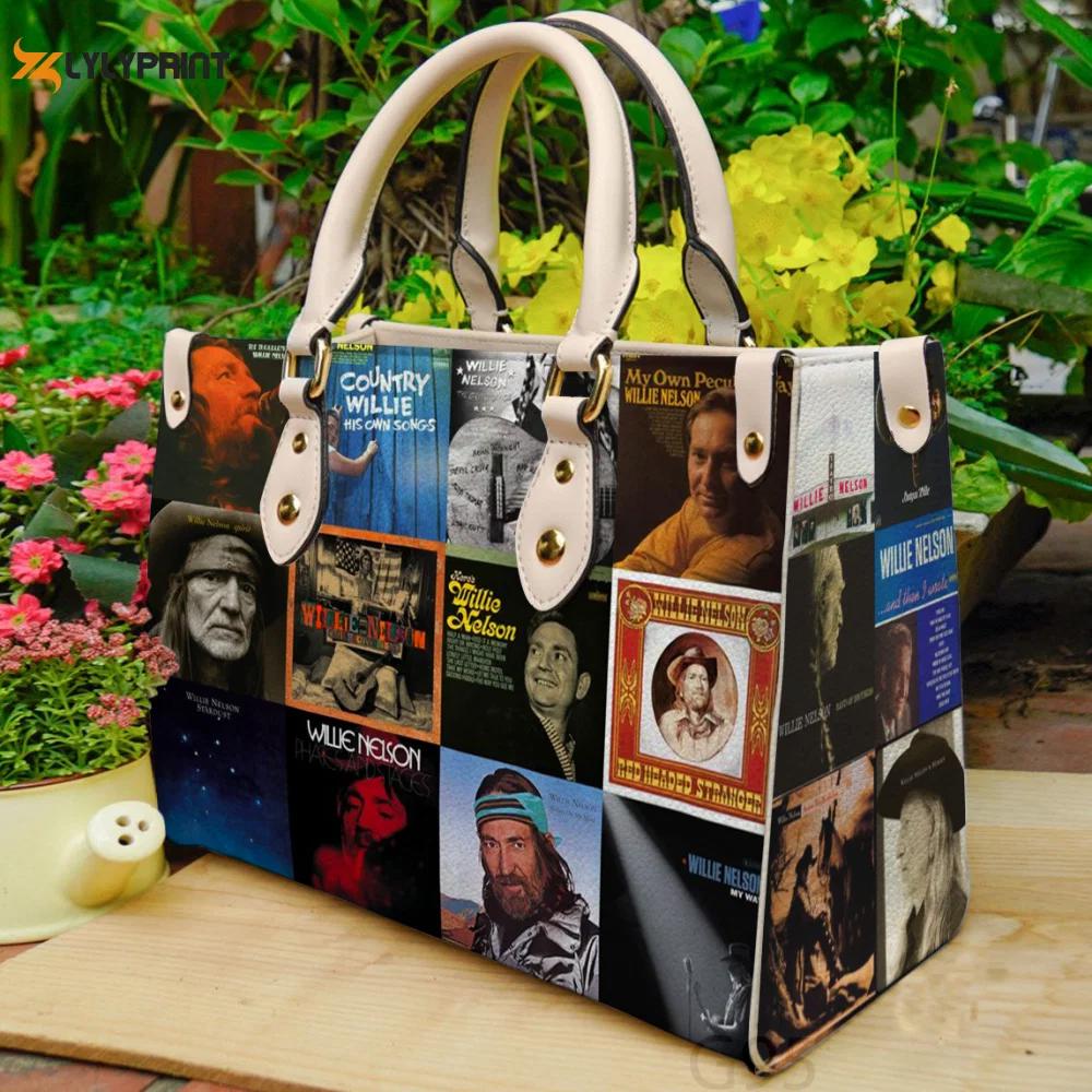 Willie nelson leather bag for women gift 1925 Women Leather Hand Bag