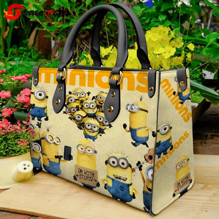 Women s day gift: minions hand bag gift for women’s day g95 – stylish & fun women s accessories 3746 Women Leather Hand Bag