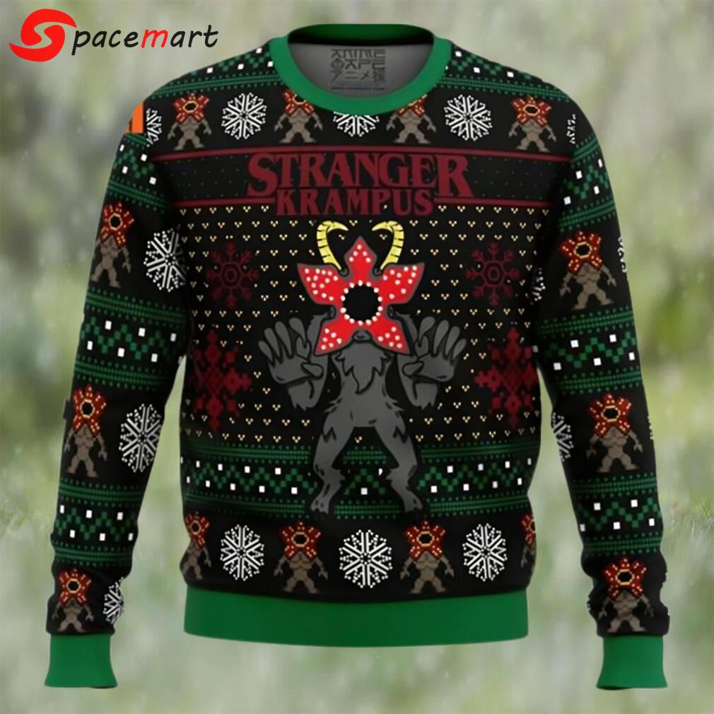 Xmas demogorgon stranger krampus stranger things ugly christmas sweater Christmas Ugly Sweater