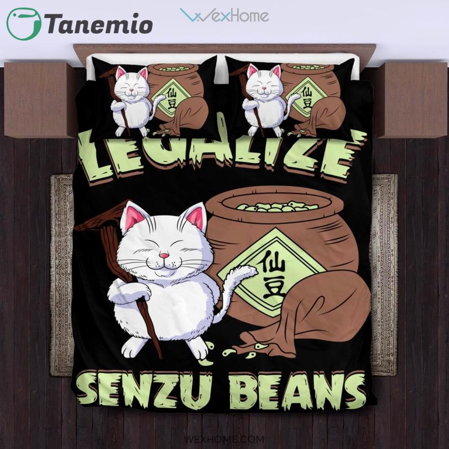 Duvet Covers and Pillow Case set Senzu beans bedding set duvet