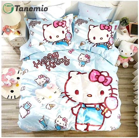 Duvet Covers and Pillow Case set - Hello kitty duvet quilt bedding set