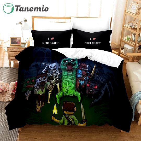 Duvet Covers and Pillow Case set - Minecraft 33 duvet quilt bedding set