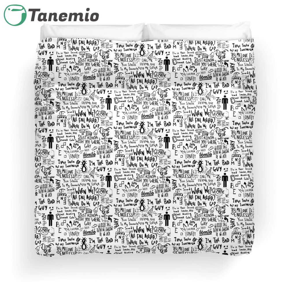 Duvet Covers and Pillow Case set - Billie eilish duvet cover bedding set quilt cover flatsheet 2 pillow cases