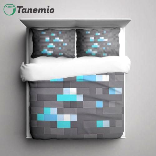 Duvet Covers and Pillow Case set - Diamond ore minecraft creeper 3d bedding set duvet cover x amp pillow cases