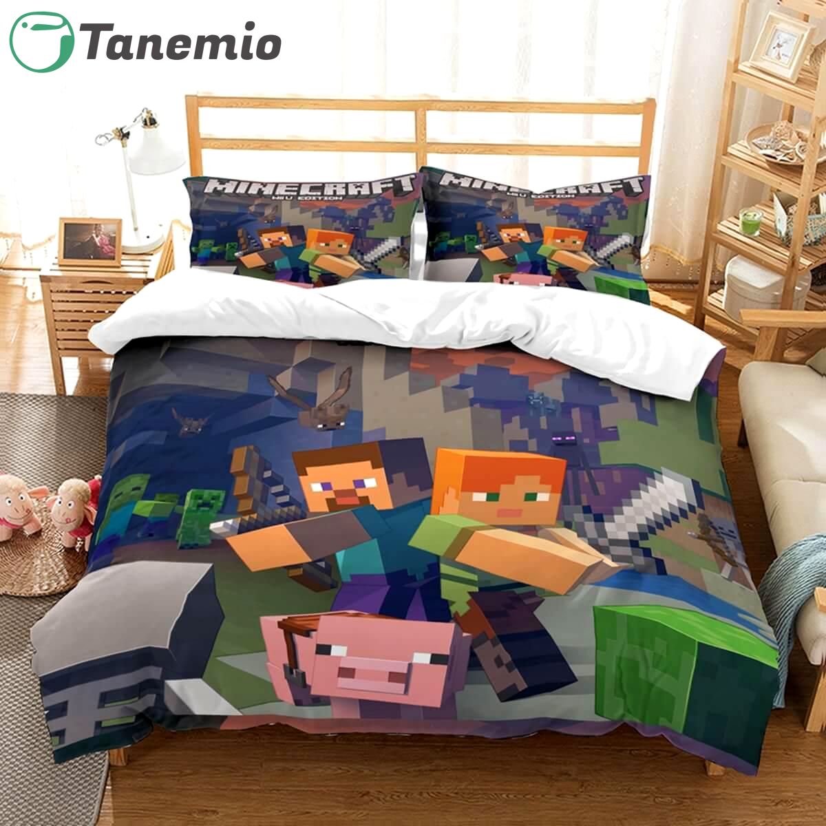 Duvet Covers and Pillow Case set 3d minecraft characters bedding set
