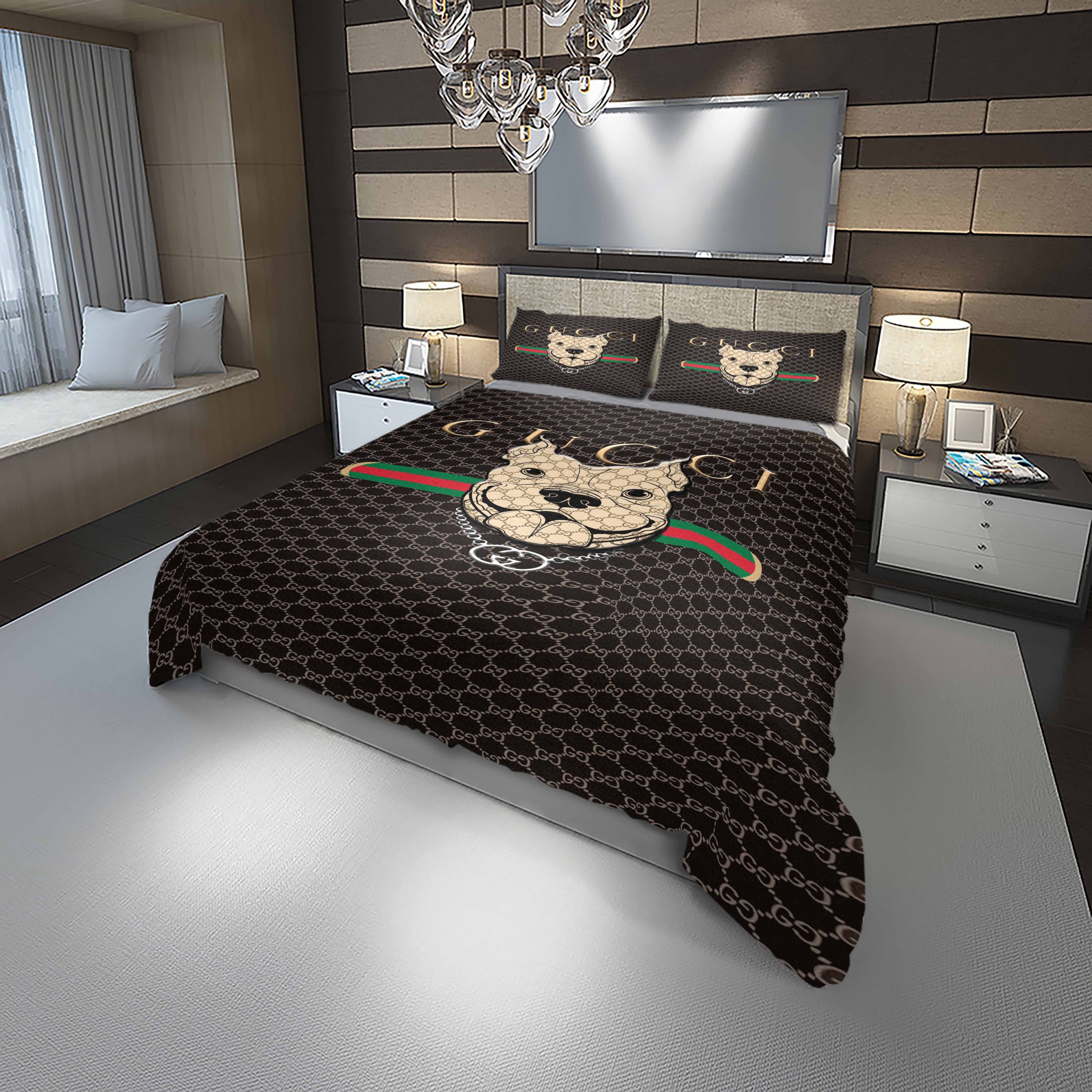Gucci fashion brands 8 bedding set