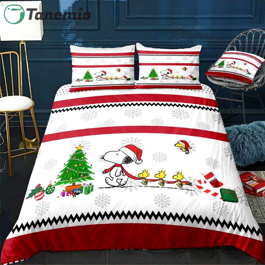 Duvet Covers and Pillow Case set - Snoopy christmas bedding set