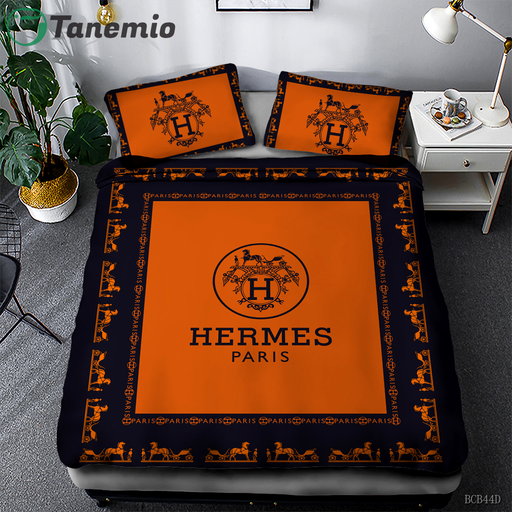Hermes classic carrot yellow bedding sets duvet cover luxury brand