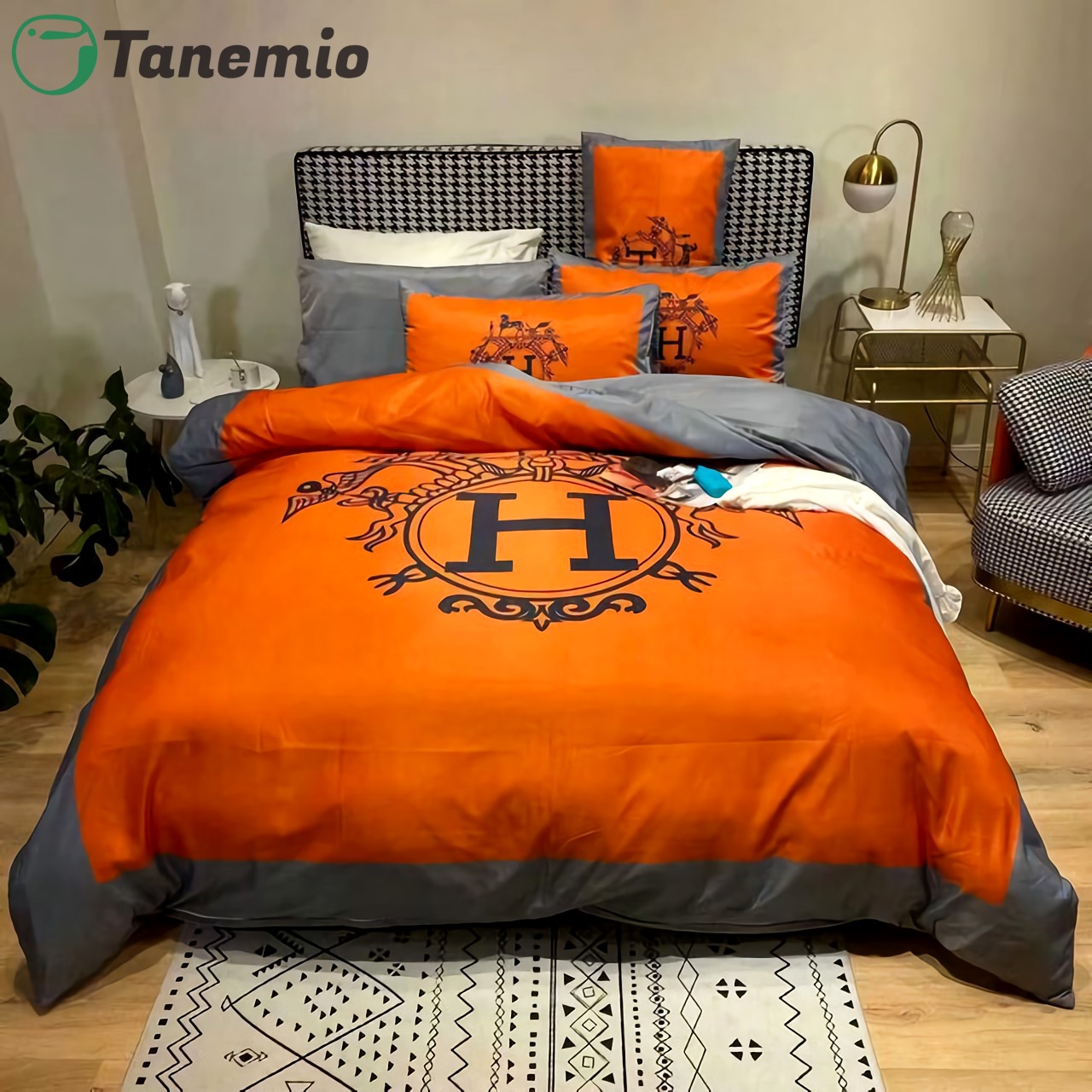Hermes paris luxury brand 32 bedding set 2022
