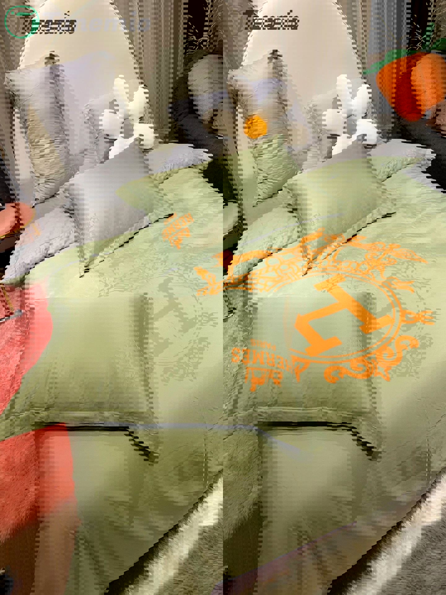 Hermes paris luxury brand type 22 bedding sets duvet cover bedroom sets