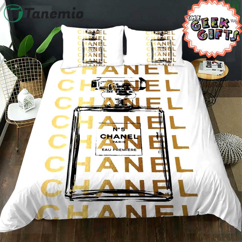 Chanel paris luxury perfume bedding set 2022
