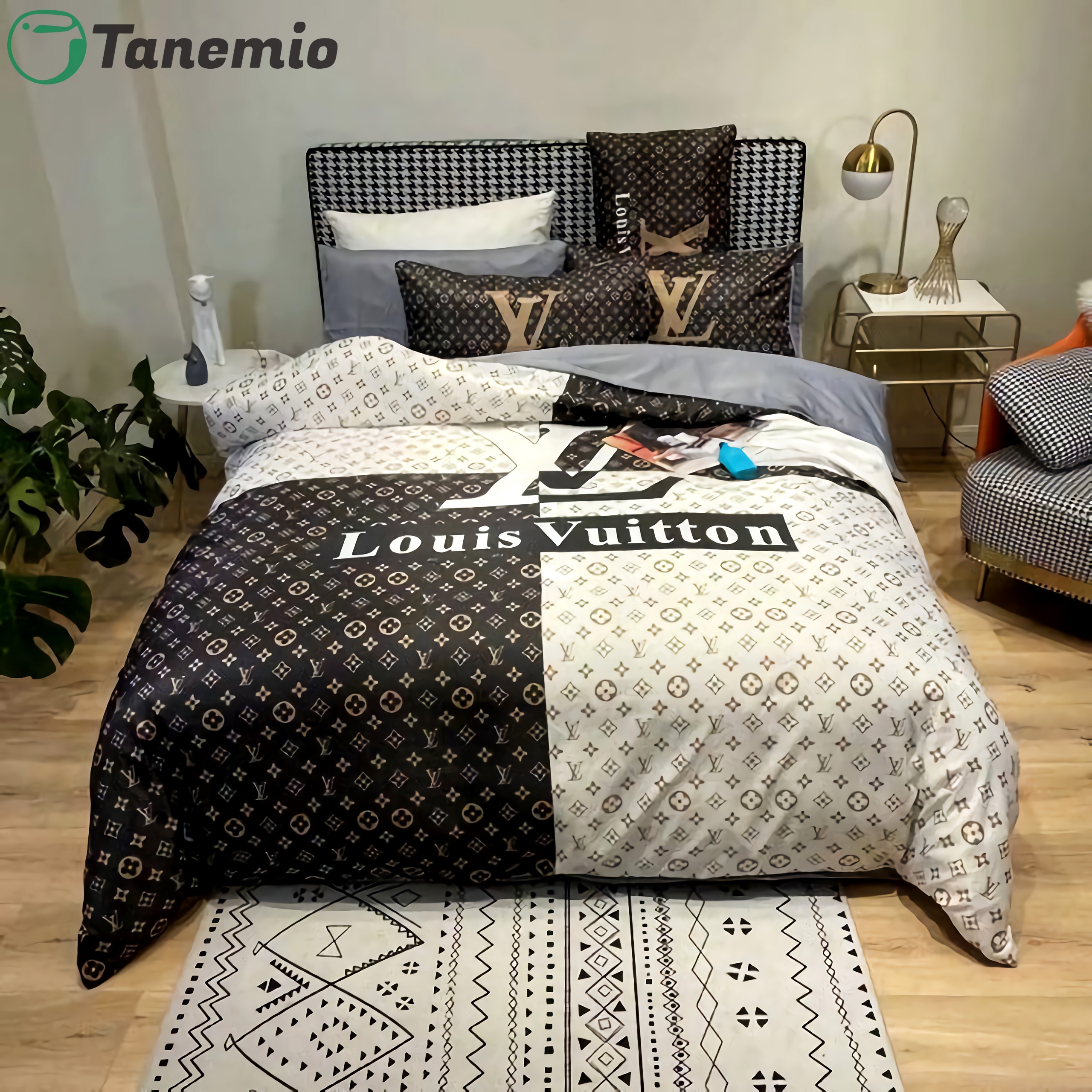 Louis vuitton luxury brands 26 bedding set 2022
