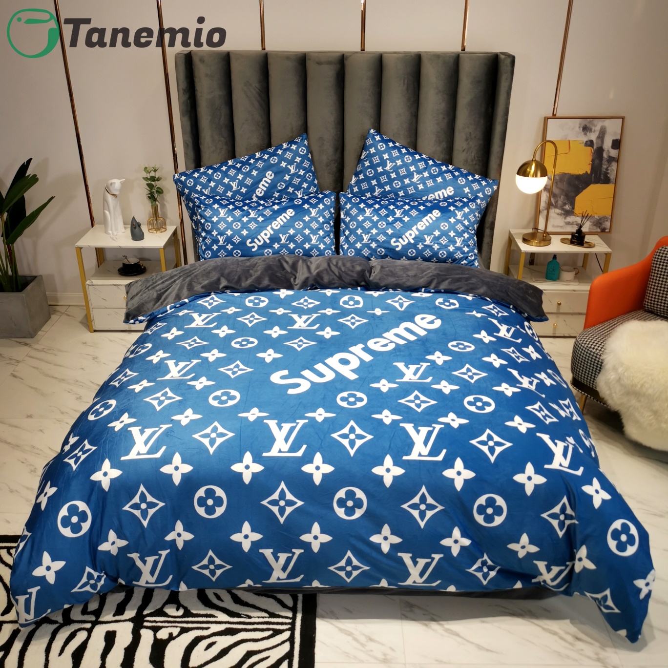 Louis vuitton luxury brands 34 bedding set 2022