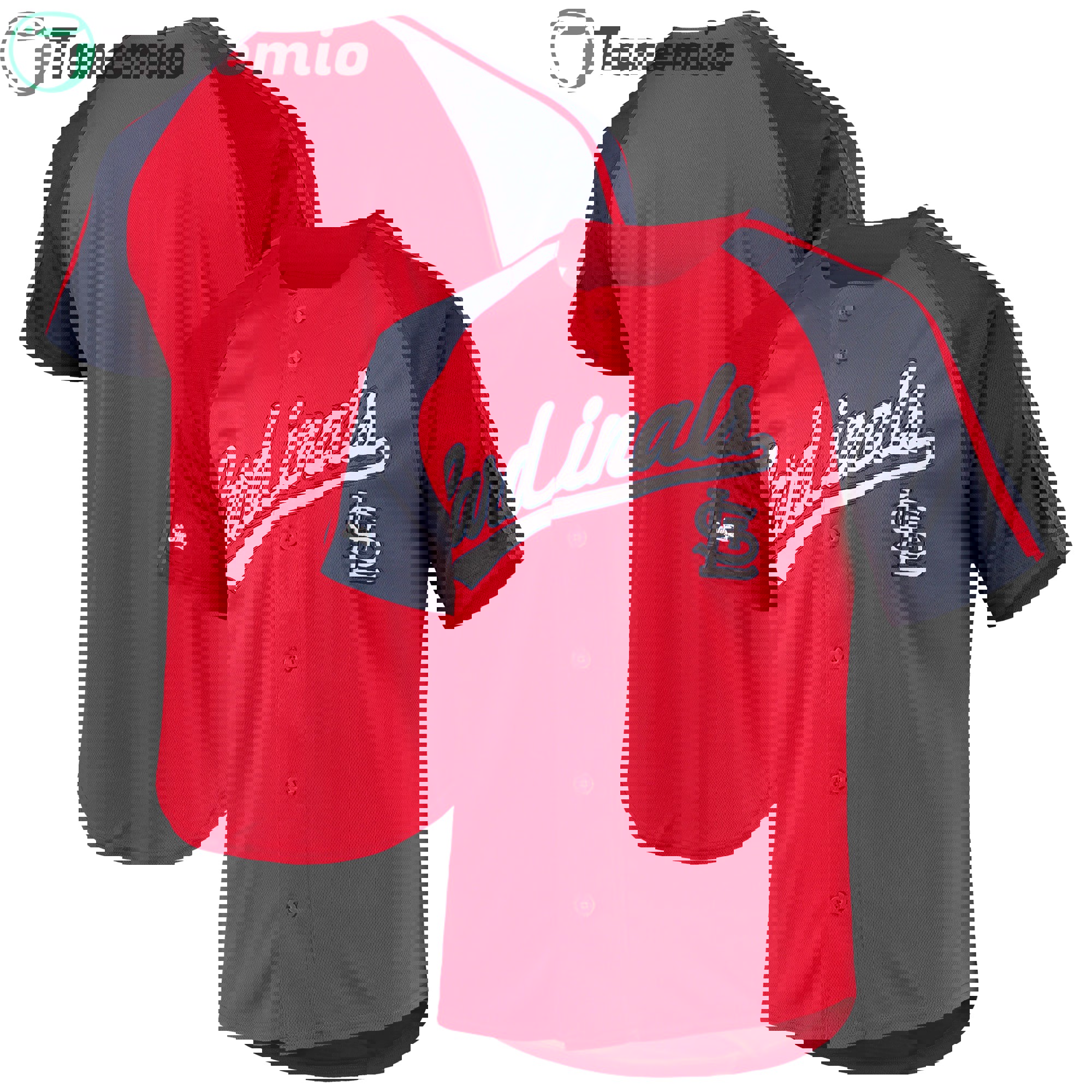 St. louis cardinals stitches button-down raglan jersey color red  Baseball MLB Jersey Sports For Fans MLB Baseball Replica
