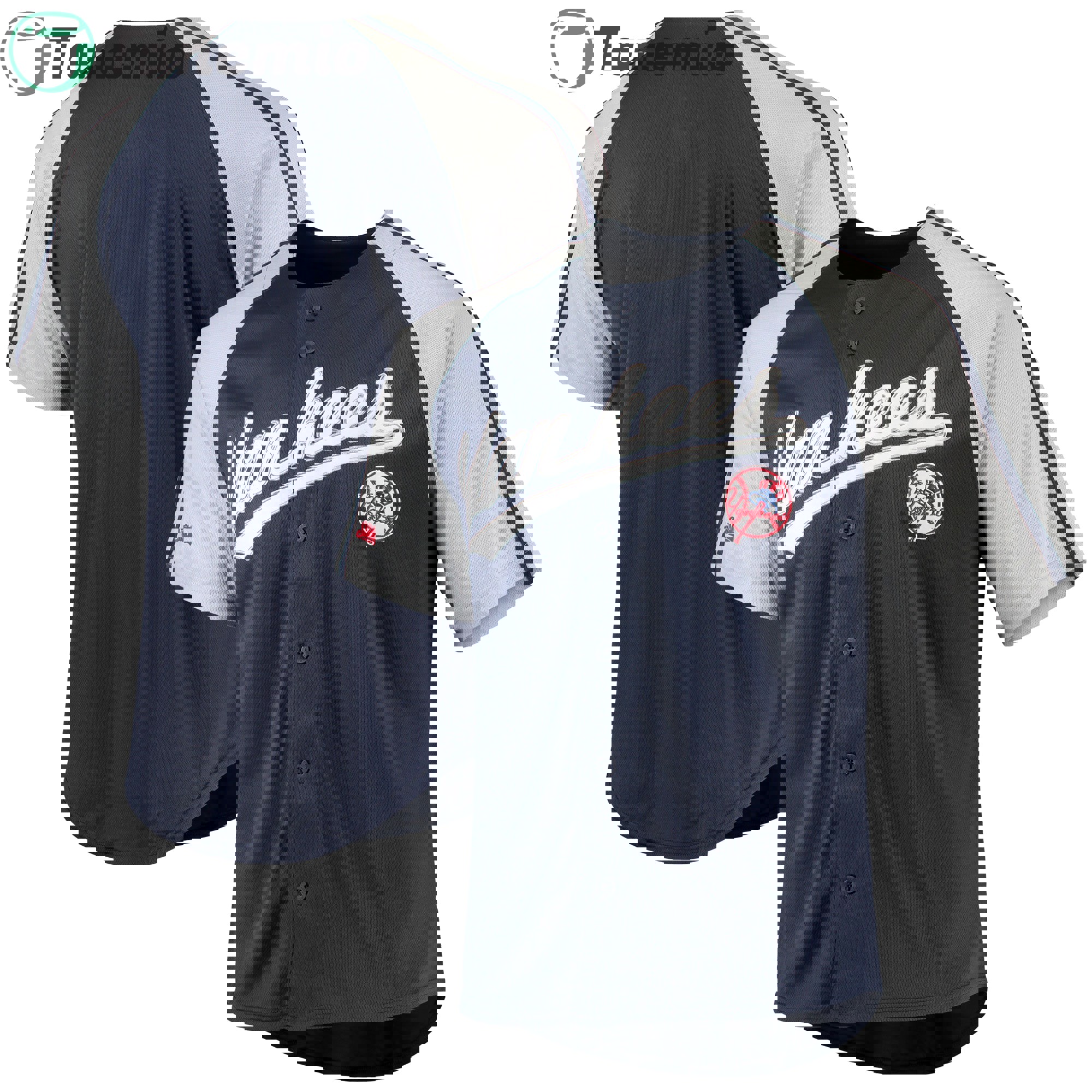 New york yankees stitches button-down raglan jersey color navy  Baseball MLB Jersey Sports For Fans MLB Baseball Replica