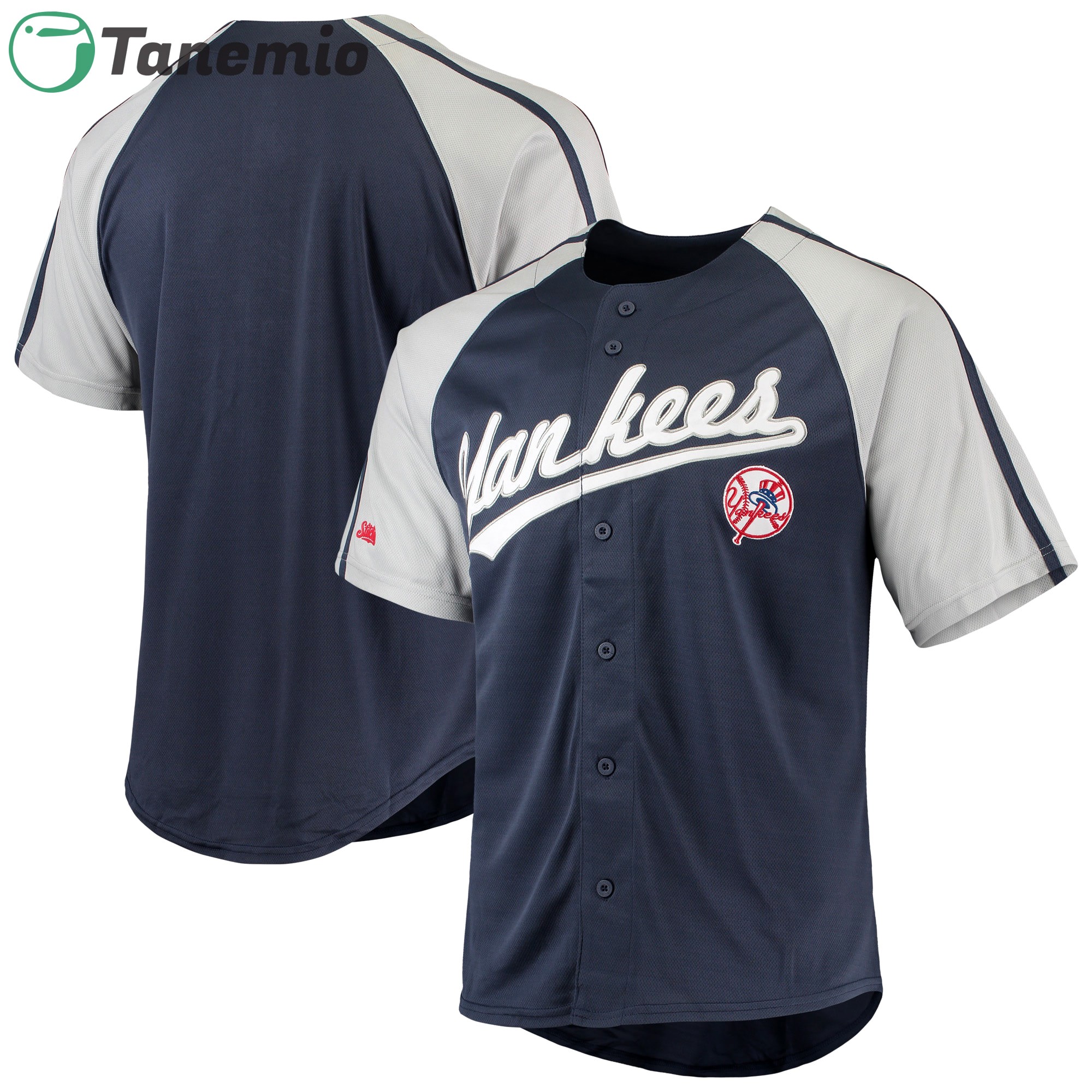 New york yankees stitches button-down raglan jersey color navy  Baseball MLB Jersey Sports For Fans MLB Baseball Replica