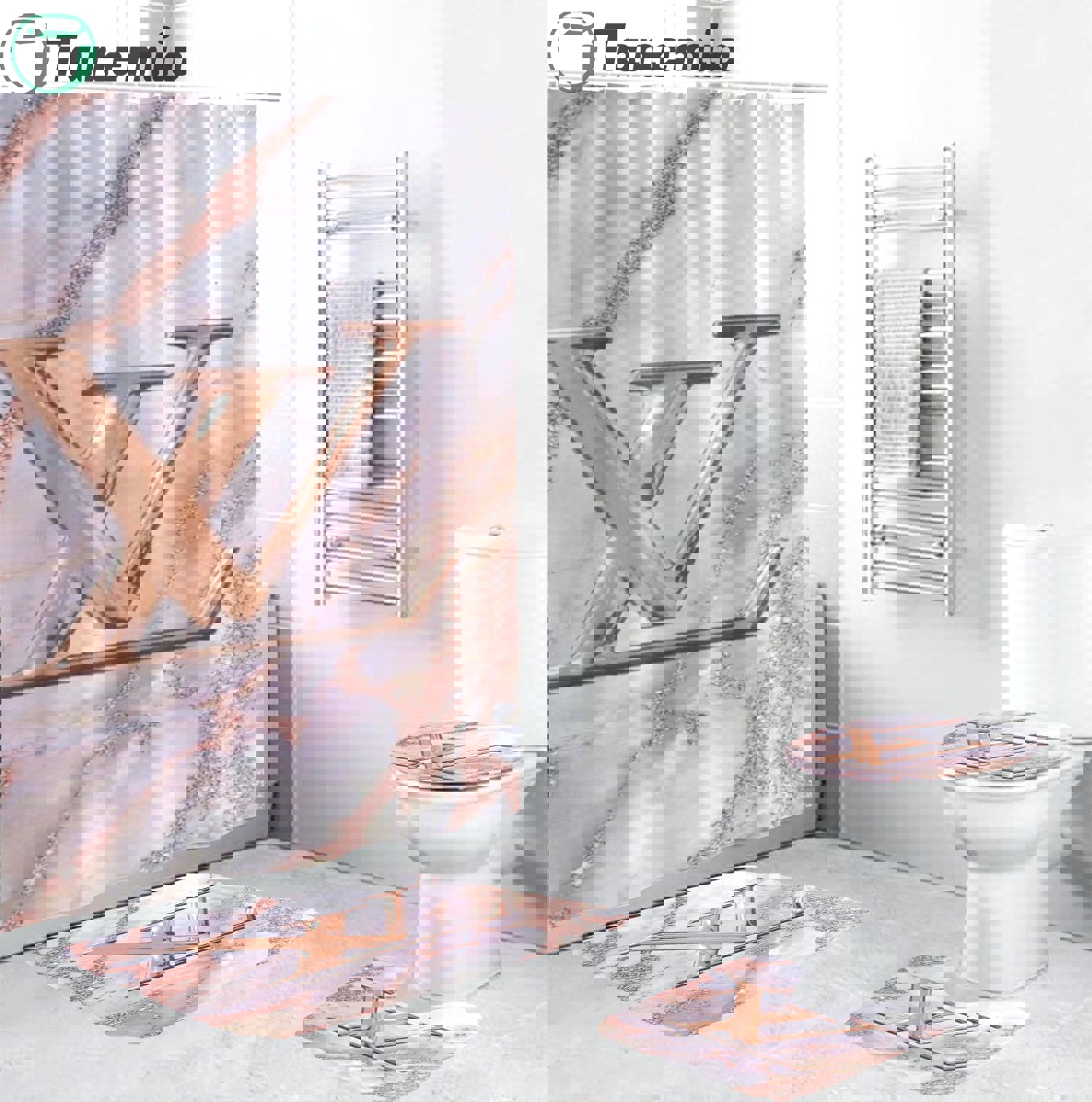 Louis vuitton lv bathroom set hot 2023 luxury shower curtain bath rug