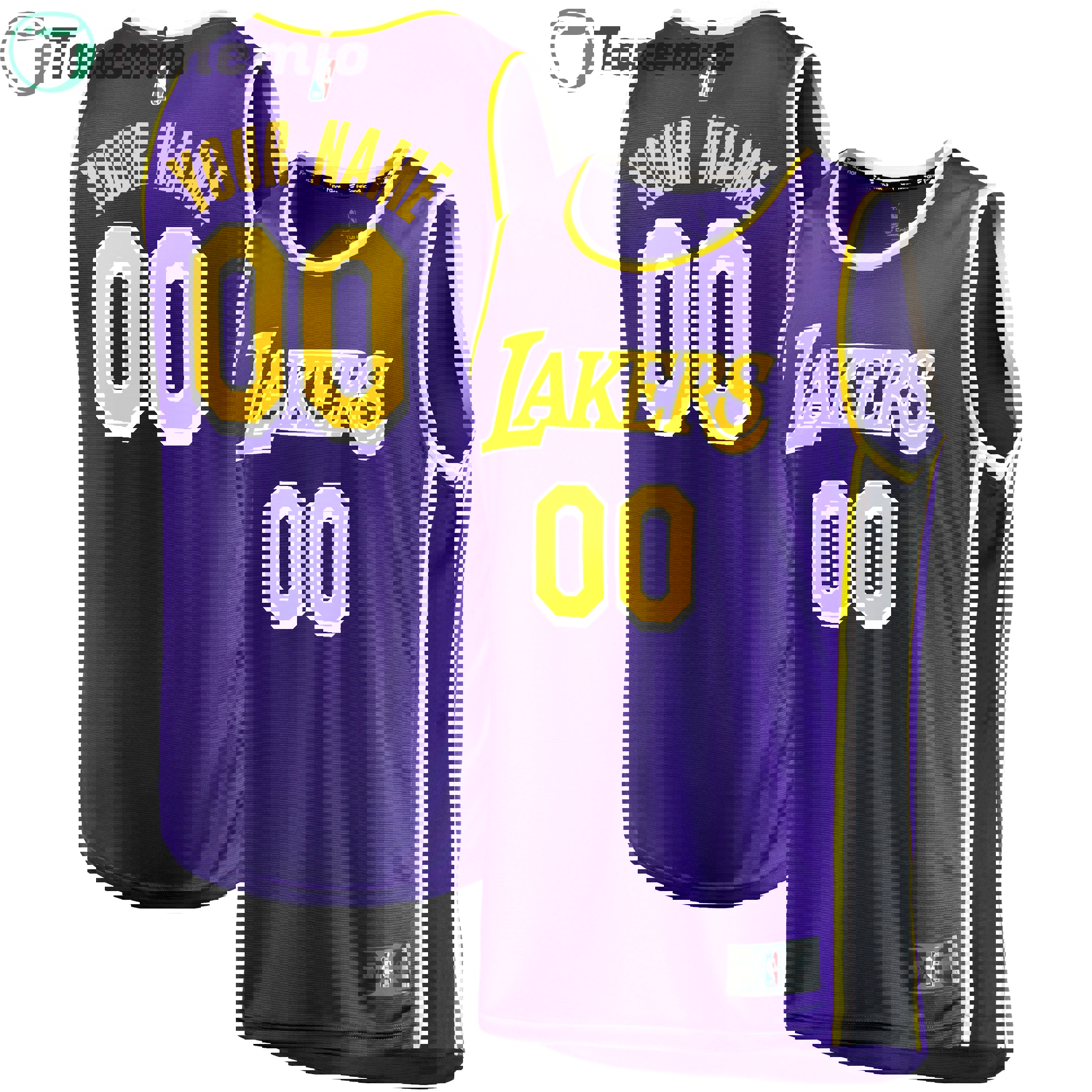 Los angeles lakers fanatics branded fast break custom jersey purple statement edition Baseball NBA Jersey Replica Sports NBA Gift For Fans Basketball