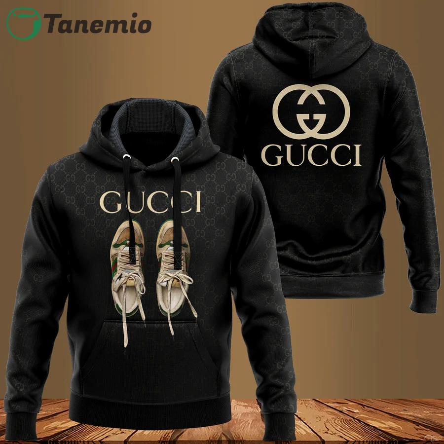 Gucci black unisex hoodie foren womenuxury brand clothing clothes outfit 155 hdlux zip hoodie 3d Zipper Hoodie 3D