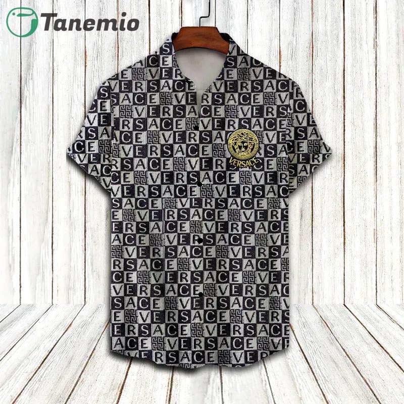 Versace medusa caro luxury brand premium fashion hawaii shirt for men 44 Hawaii Shirt