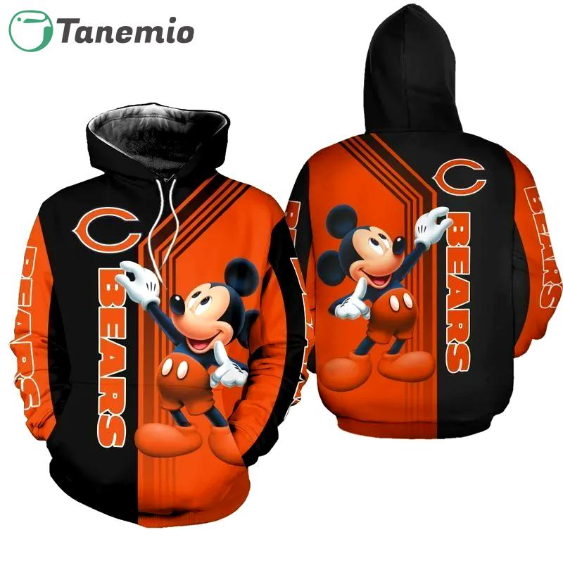 Nfl chicago bearsickeyouse 3d hoodie new full all over print tnt 01053 auhize up to Zipper Hoodie 3D