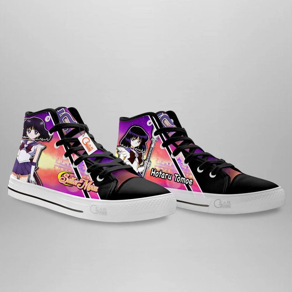 Sailor Moon Salter Mon Far Hotaru Tomoe Ear Anime Trainer Converse Shoe Harukatenohsailoruranus Hightop Menssneaker Skateshoe Canvas High Top Canvas Shoes - A Classic Piece with a Modern Twist, Unleash Your Inner Style!