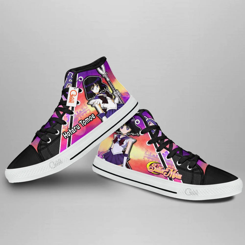 Sailor Moon Salter Mon Far Hotaru Tomoe Ear Anime Trainer Converse Shoe Harukatenohsailoruranus Hightop Menssneaker Skateshoe Canvas High Top Canvas Shoes - A Classic Piece with a Modern Twist, Unleash Your Inner Style!