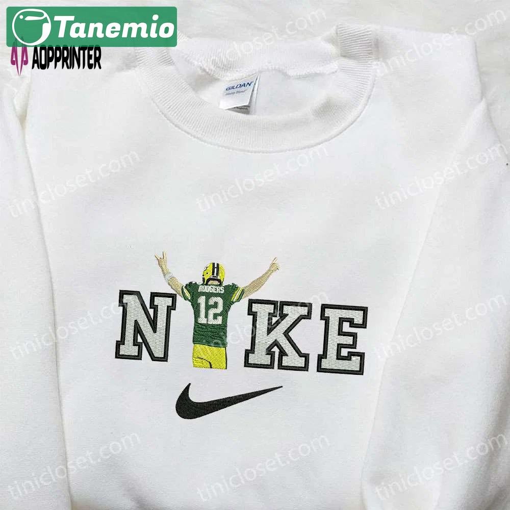 Aaron rodgers x nike nfl embroidered shirt sweatshirt & hoodie: premium sportswear collection Embroidered Shirt