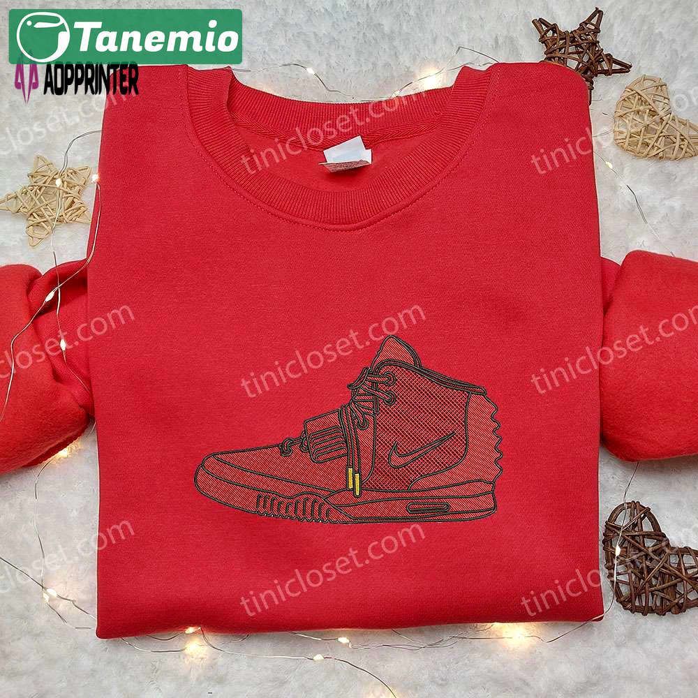 Air yeezy x nike embroidered sweatshirt: nike inspired shirt perfect family gift Embroidered Shirt