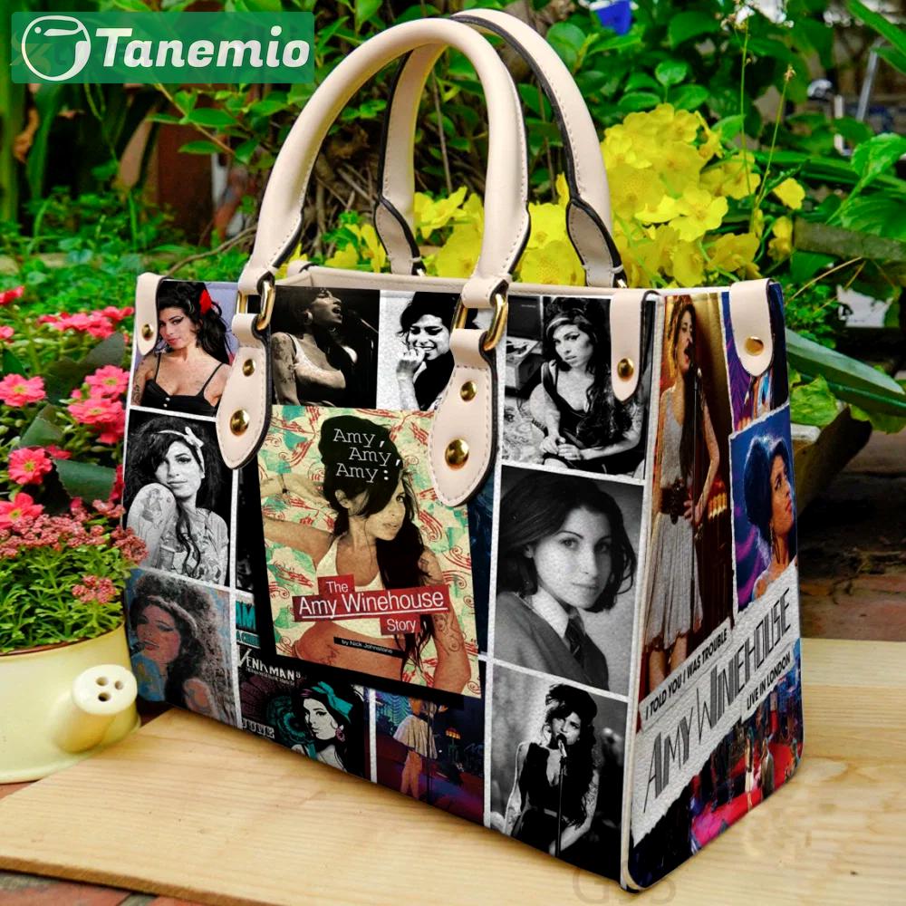 Amy winehouse 1 leather handbag for women gift 4421 Women Leather Hand Bag