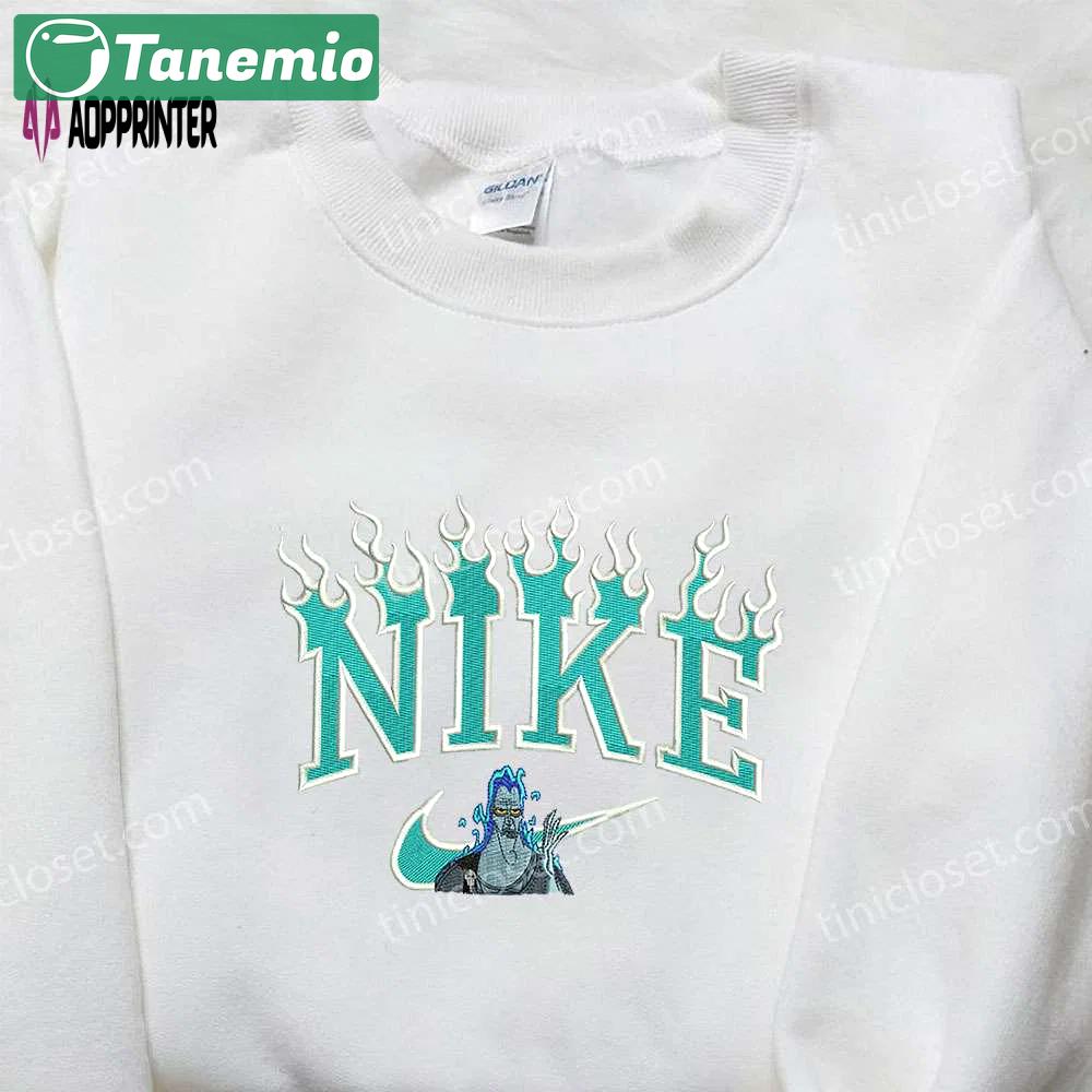 Angry hades x nike embroidered shirt: disney inspired nike shirt Embroidered Shirt