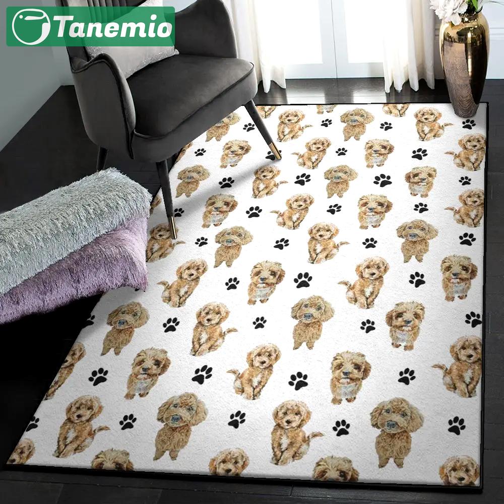 Animal lovers washable area rugs, cavapoo paw gs cl rug Rectangle Rug