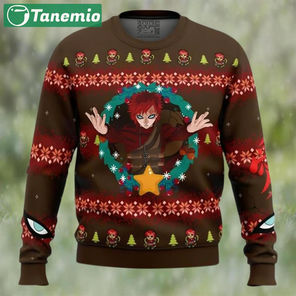 Anime sweater gaara naruto ugly christmas sweater Christmas Ugly Sweater