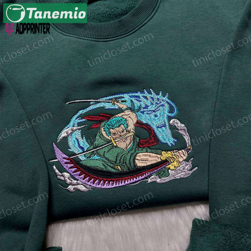 Anime sweatshirt & hoodie: zoro embroidered & one piece designs hot topic shirt Embroidered Shirt