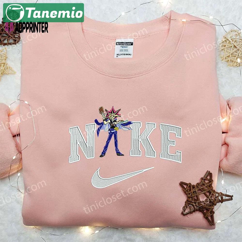 Anime yu gi x nike embroidered hoodie & shirt: stylish nike inspired yu gi oh apparel Embroidered Shirt