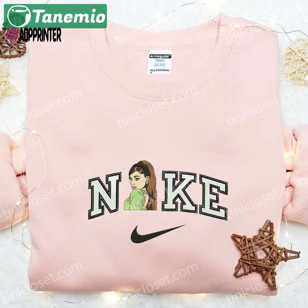 Ariana grande x nike embroidered shirt & hoodie: best fandom gift idea Embroidered Shirt