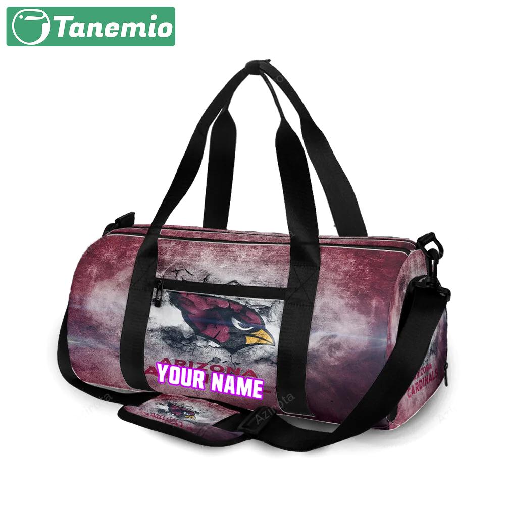 Arizona cardinals logo v5 personalized name travel bag gym bag 1398 Travel Bag