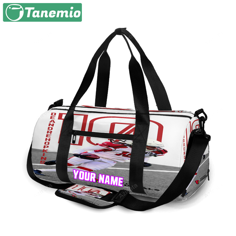 Arizona cardinals v4 deandre hopkins 10 personalized name travel bag gym bag 1264 Travel Bag