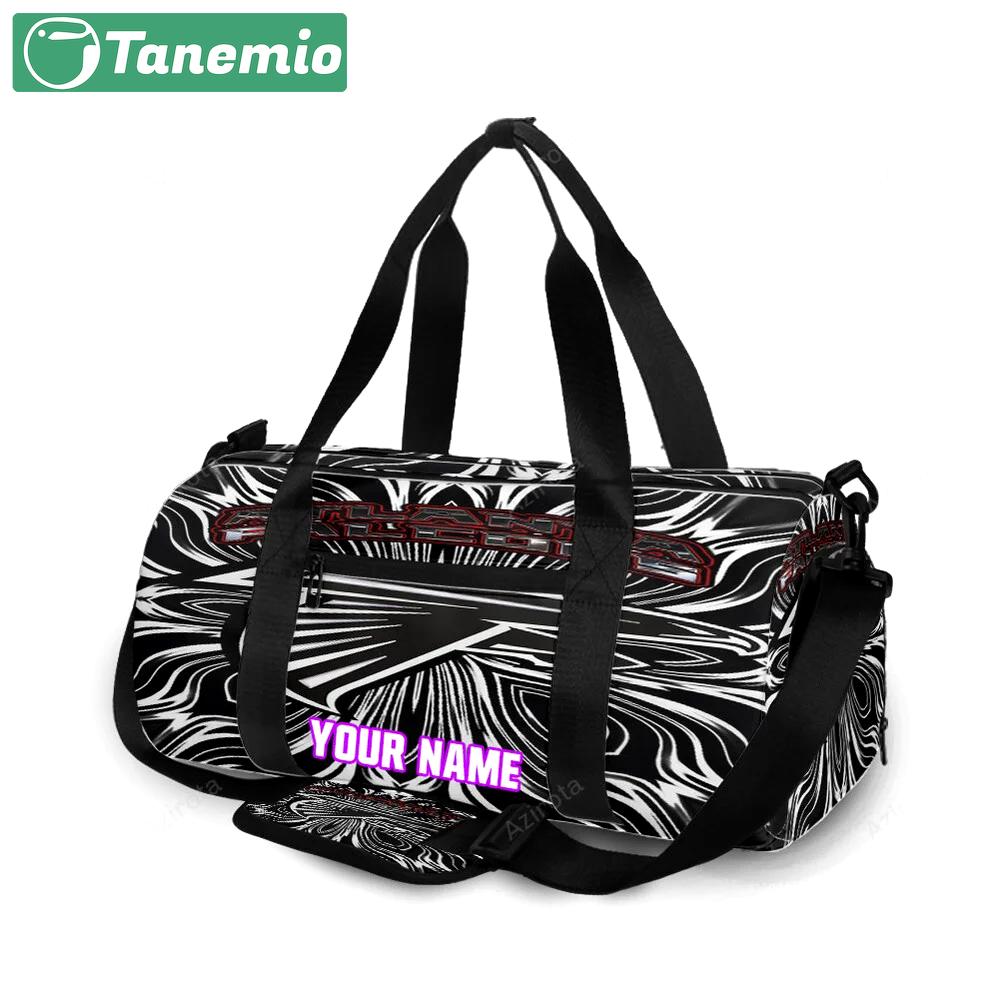 Atlanta falcons abstract black and white personalized name travel bag gym bag 2072 Travel Bag
