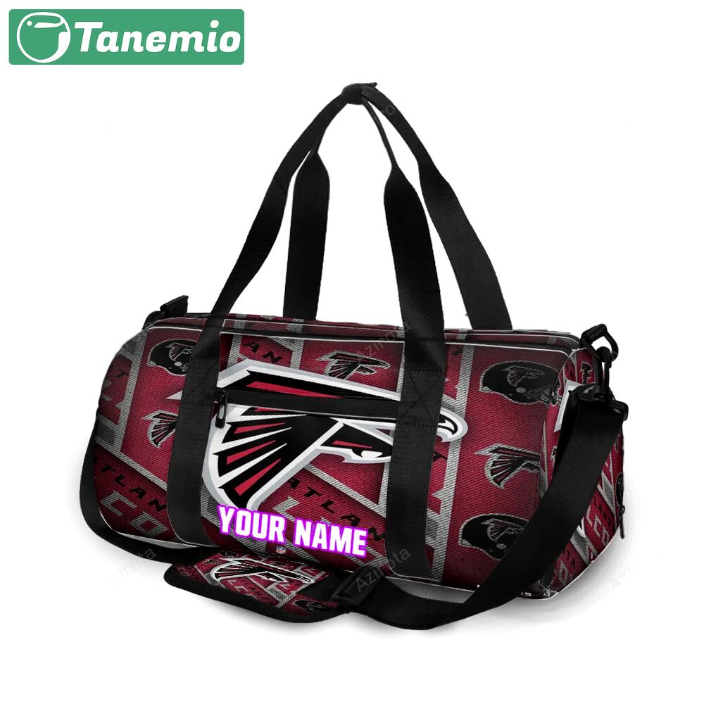 Atlanta falcons helmet logo shape personalized name travel bag gym bag 891 Travel Bag