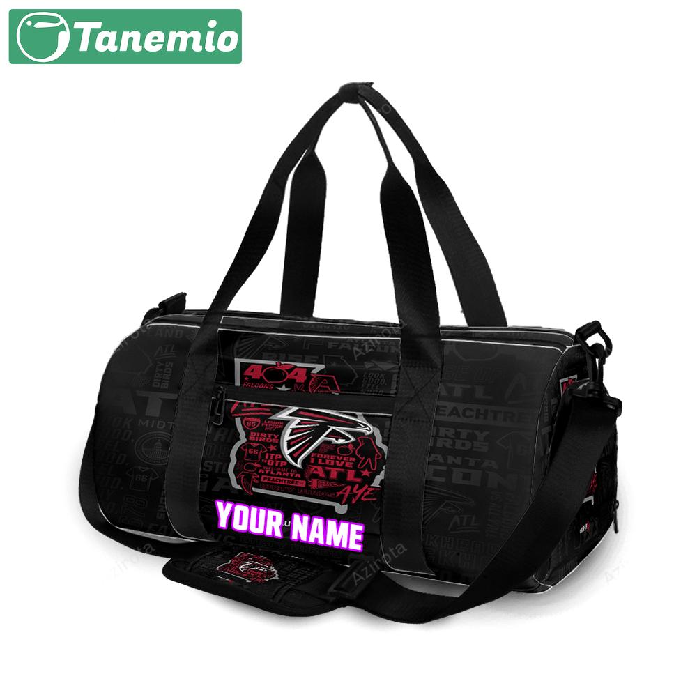 Atlanta falcons icon logo quote personalized name travel bag gym bag 1658 Travel Bag