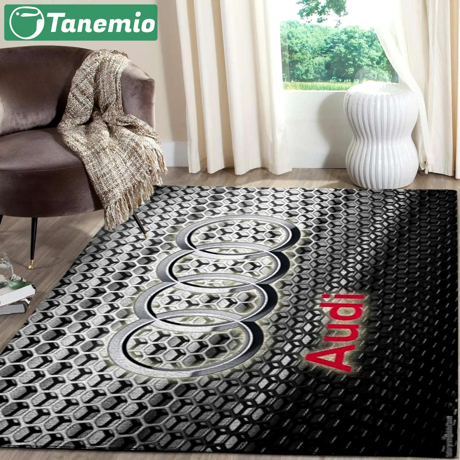 Audi logo supercars area rugs living room carpet fn151205 rug regtangle Rectangle Rug